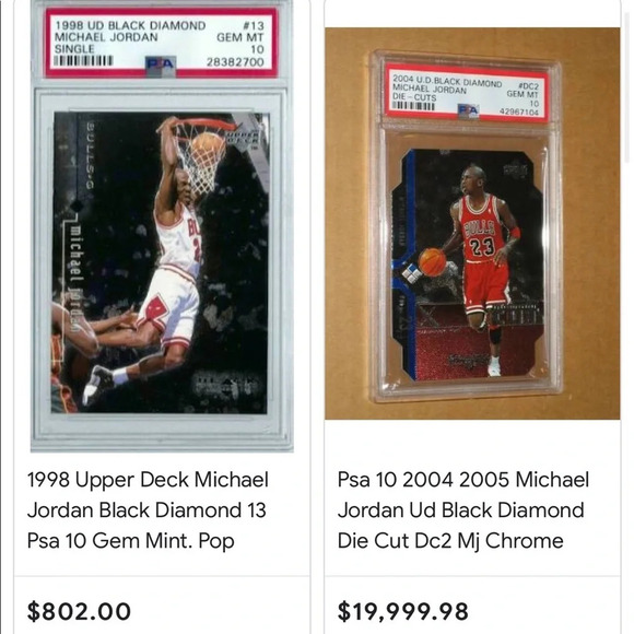 1990 Upper Deck Black Diamond Jordan Card #13 - Picture 3 of 3